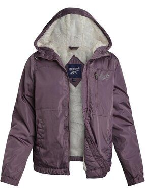 〽️Women's Grape Hooded Sherpa Lined Wind & Water Resistant Winter Coat